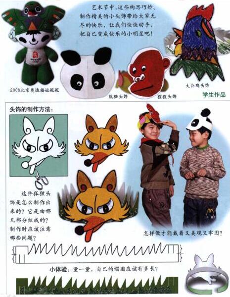 2019上半年上海教师资格证小学面试真题:头饰设计