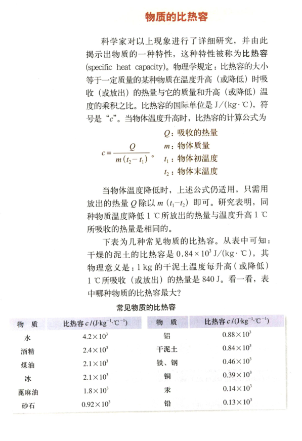 2019上半年上海教师资格证初中面试真题:物质的比热容
