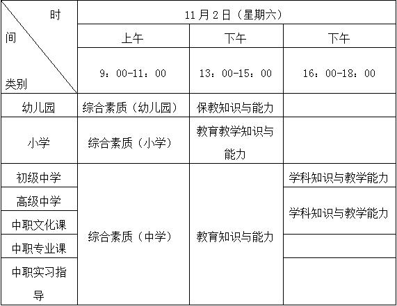 福建省2019年下半年中小学教师资格考试（笔试）公告