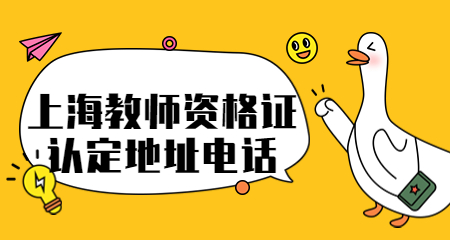 2022年上海教师资格认定机构地址和联系电话