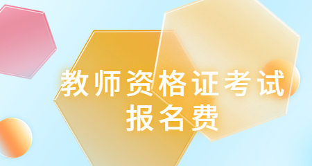 教师资格证考试报名费
